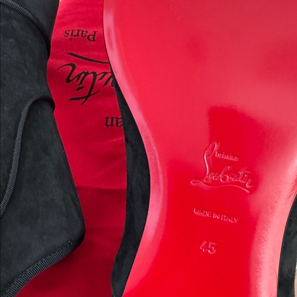 NWT-Christian Louboutin Black Suede Loafers - Picture 7 of 8